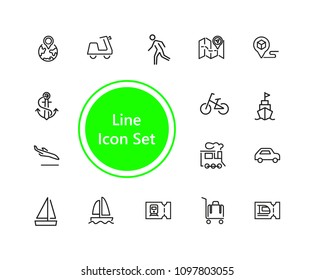 Travel icon set