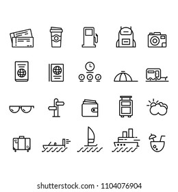 travel icon set