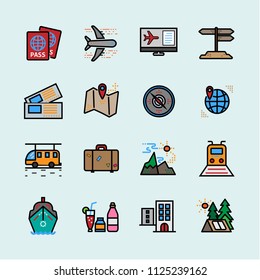 Travel icon set