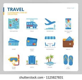 Travel icon set