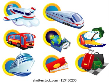 travel icon set