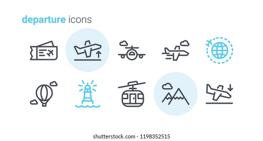 travel icon set