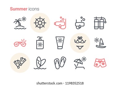 travel icon set