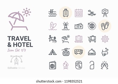 travel icon set