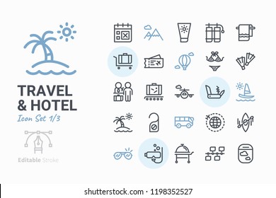 travel icon set