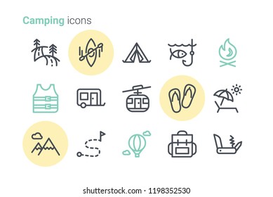 travel icon set