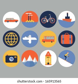 Travel icon set