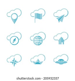 Travel icon set 