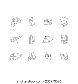 Travel icon set