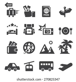 travel icon set