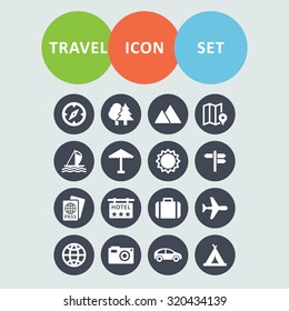 Travel icon set