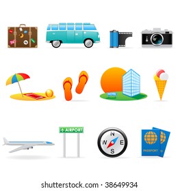 Travel icon set