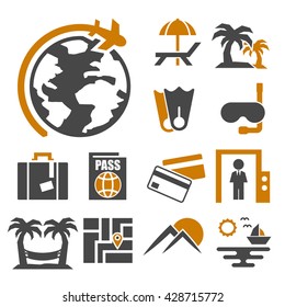 travel icon set