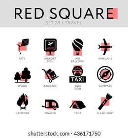 Travel icon set. 
