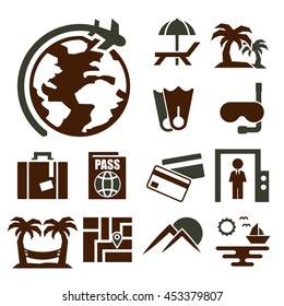 travel icon set