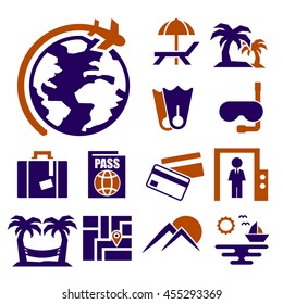travel icon set