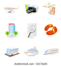 Travel icon set