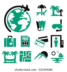 travel icon set