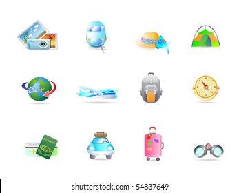 travel icon set