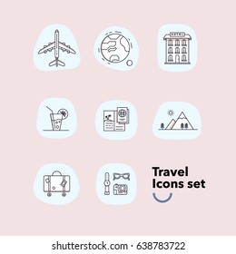 Travel icon set