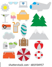travel icon set