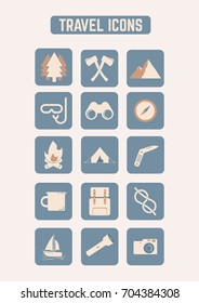 Travel icon set