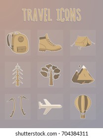 Travel icon set