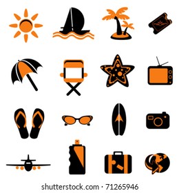 conjunto de iconos de viaje