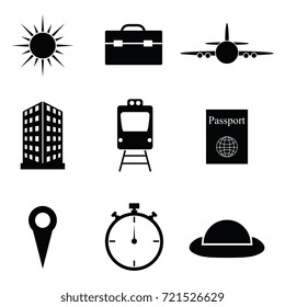 travel icon set