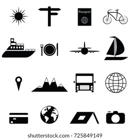 travel icon set