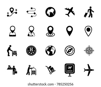 Travel icon set