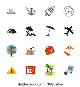 Travel icon set