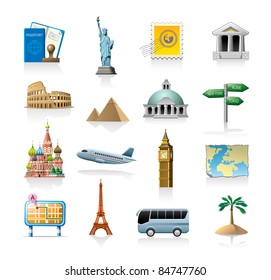 travel icon set