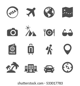 travel icon set 4, vector eps10.