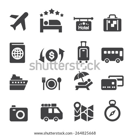 travel icon set