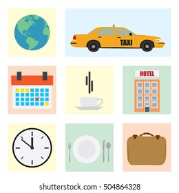 Travel icon set collection