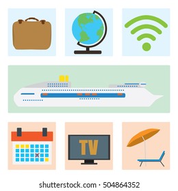 Travel icon set collection