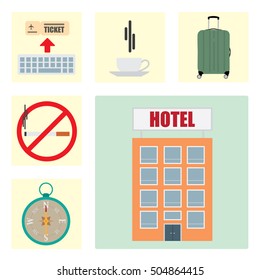 Travel icon set collection