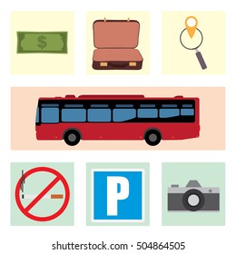Travel icon set collection