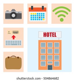 Travel icon set collection
