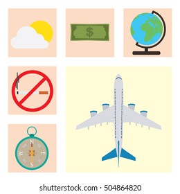 Travel icon set collection