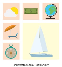 Travel icon set collection