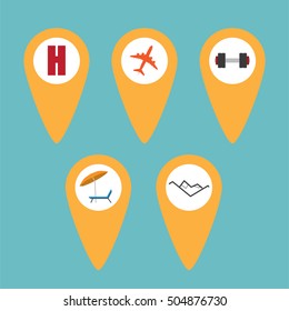 Travel icon set collection