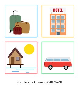 Travel icon set collection