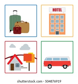 Travel icon set collection