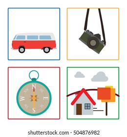 Travel icon set collection