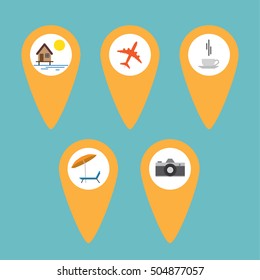 Travel icon set collection
