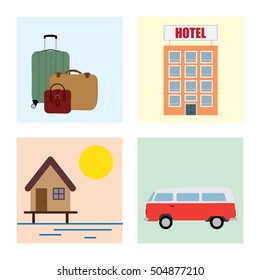 Travel icon set collection