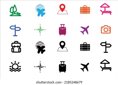 Travel icon set, Icon designs for travel illustration and poster design