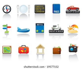 Travel Icon Set. Easy To Edit Vector Image.